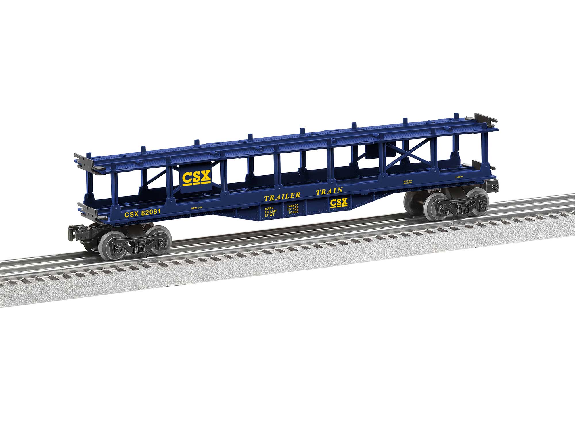 Wagon Porte-autos CSX Corrugated Auto Carrier – échelle O, 3 Rails, MTH (20-98257)